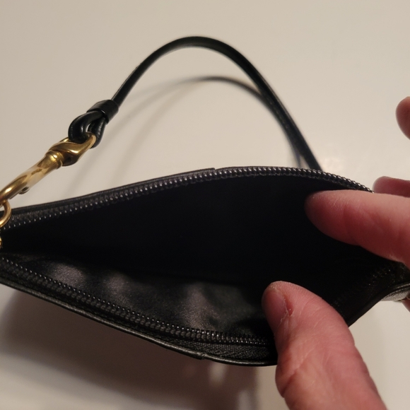 Coach Wristlet with Zipper in Black - Picture 2 of 3